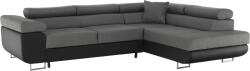  Coltar GELAN NEW negru/gri dreapta, 275x202x70/90 cm (0000355256)