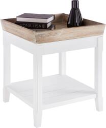  Masuta cu tava detasabila Riviera alba 50/50/55 cm (327727) Masa de cafea