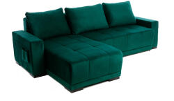 Coltar extensibil cu lada depozitare Bella verde 250/160 cm (667788a)