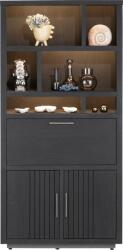  Etajera Pavie stejar 100/42/205 cm (46516-CBL) Vitrina