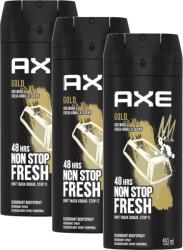 AXE Gold, deodorant spray barbati, 3 buc x 150 ml (47636)