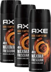 AXE Dark Temptation, deodorant spray barbati, 3 buc x 150 ml (47639)
