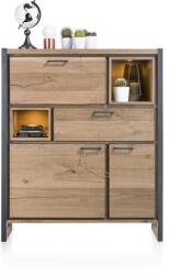  Comoda semi-inaltime Metalo stejar 125/42/150 cm (36337-RWB) Comoda