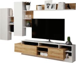  Set living 4 piese Alicante stejar-alb, 260/44/171, 5 cm (0000238814)