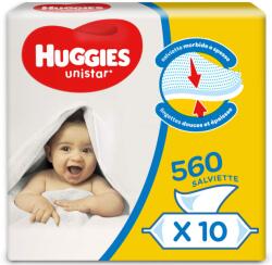 Huggies Unistar, servetele umede bebelusi, 10 pachete x 56, 560 buc (30427)