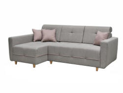  Coltar extensibil HAKAN stanga gri-roz pudra, 238/146/94 cm (0000238005)