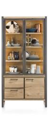  Vitrina Metalo stejar 100/42/200 cm (36338-RWB) Vitrina