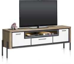  Comoda Tv Shirley stejar/alb 170/40/60 cm (40858-BAI)