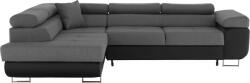  Coltar GELAN NEW negru/gri stanga, 275x202x70/90 cm (0000355258)
