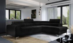  Coltar extensibil Laurian negru 278/205/92 cm (LAU_39)