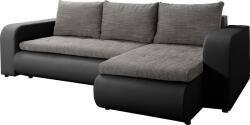  Coltar BURAN extensibil negru/gri dreapta, 245x150x82 cm (0000362458)