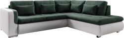  Coltar FURUD extensibil alb/verde dreapta, 245x205x65/75 cm (0000362114)