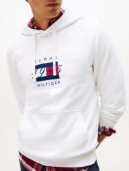 Tommy Hilfiger Linear Flag Graphic Hoodie M | Bărbați | Hanorace | Alb | MW0MW41332YBR