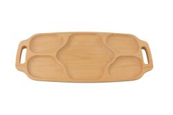 A T E L I E R 49 Platou din lemn pentru aperitive, 5 compartimente, 70x30 cm (ATE49-PL5CMP) Tava