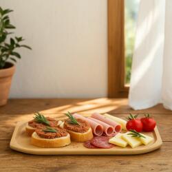 A T E L I E R 49 Platou din lemn de fag pentru servit, cu 1 compartiment, 43, 5x22x2, 2 cm (ATE49-TOF-0474-1) Tava