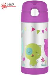 Thermos Termos pentru copii Thermos cu pai, 355 ml, pisică