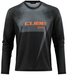 CUBE Tricou CUBE Edge, negru/portocaliu (S)