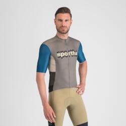 Sportful Tricou Sportful SUPERGIARA LOGO, gun metal/teal blue (L)