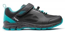 Northwave Pantofi damă Northwave Escape Evo WMN, negru/turcoaz (EU 38)