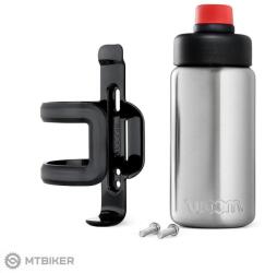 woom Bidon Woom Glug din oțel inoxidabil cu suport cadru, 0, 5 l, argintiu