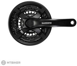 Shimano Pedalier Shimano Tourney FC-TY501, 170 mm, 3x8, 48/38/28T, pătrat