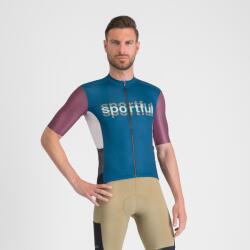 Sportful Tricou Sportful SUPERGIARA LOGO, teal blue/bordo (S)