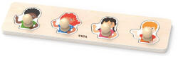Viga Toys Fa fogantyús formaberakó puzzle Viga Bőrszínek