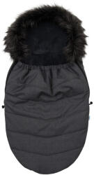 NEW BABY Gyermek lábzsák NEW BABY szőrmével sötét szürke