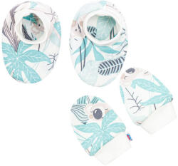 NEW BABY Baba pamut szett-kiscipő és kesztyű New Baby Lovely zöld