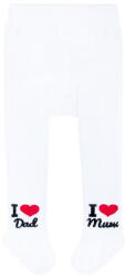 NEW BABY Pamut harisnyanadrág New Baby fehér I Love Mum and Dad - babamamakozpont - 2 819 Ft