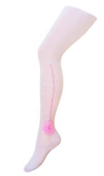 NEW BABY Gyerek pamut jacquard harisnyanadrág New Baby fehér virág - babamamakozpont