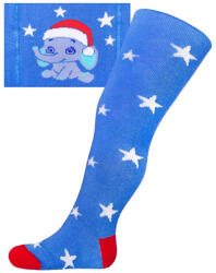 NEW BABY Karácsonyi pamut harisnyanadrág New Baby kék elefánt - babamamakozpont