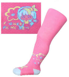 NEW BABY Pamut harisnyanadrág New Baby 3xABS rózsaszín flower princess - babamamakozpont