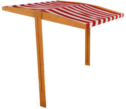 Baby Mix Tető a gyermek fa homokozóhoz Baby Mix 120x120 cm piros-fehér