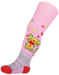 NEW BABY Pamut harisnyanadrág New Baby 3xABS világos rózsaszín cica - babamamakozpont