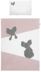 Belisima 3-részes ágyneműgarnitúra Belisima Mouse 90/120 rózsaszín - babamamakozpont