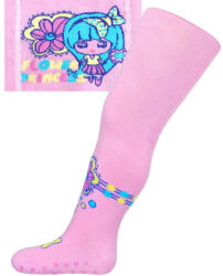 NEW BABY Pamut harisnyanadrág New Baby ABS-el világos rózsaszín flower princess - babamamakozpont