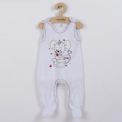 NEW BABY Baba rugdalózó New Baby Mouse fehér - babamamakozpont