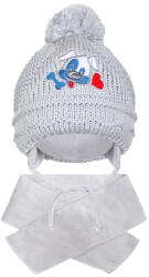 NEW BABY Téli gyermek sapka sállal New Baby kutyus szürke - babamamakozpont