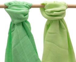 New Baby Pamut pelenkák New Baby 70x80 cm 2 db sötétzöld színű, élénkzöld színű - babamamakozpont