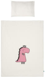 Belisima 6-részes ágyneműhuzat Belisima Dino 3D 100x135 krémszínű-rózsaszín - babamamakozpont