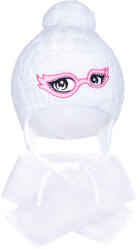 NEW BABY Téli gyerek kötött sapka és sál New Baby fehér - babamamakozpont