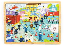 Viga Toys Fa puzzle Viga Tűzoltók