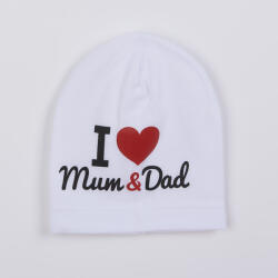 NEW BABY Baba sapka New Baby I Love Mum and Dad fehér - babamamakozpont - 2 969 Ft
