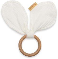 NEW BABY Rágóka levelekkel New Baby Ears white