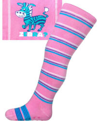 NEW BABY Pamut harisnyanadrág New Baby ABS-el rózsaszín zebra csíkos - babamamakozpont