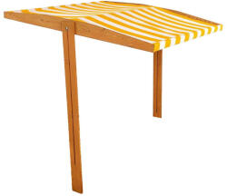 Baby Mix Tető a gyermek fa homokozóhoz Baby Mix 120x120 cm sárga-fehér