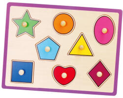 Viga Toys Gyermek fa puzzle Viga Geometriai alakzatok
