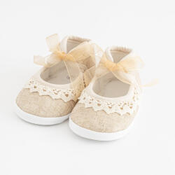 NEW BABY Baba csipke cipő New Baby barna 12-18 h