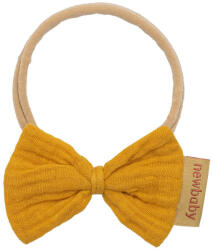 NEW BABY Puha muszlinból készült fejpánt csecsemőknek New Baby mustard - babamamakozpont